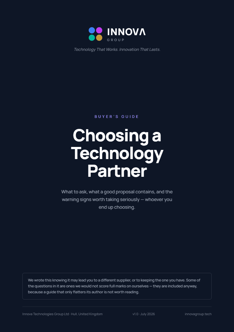Choosing a Technology Partner — cover