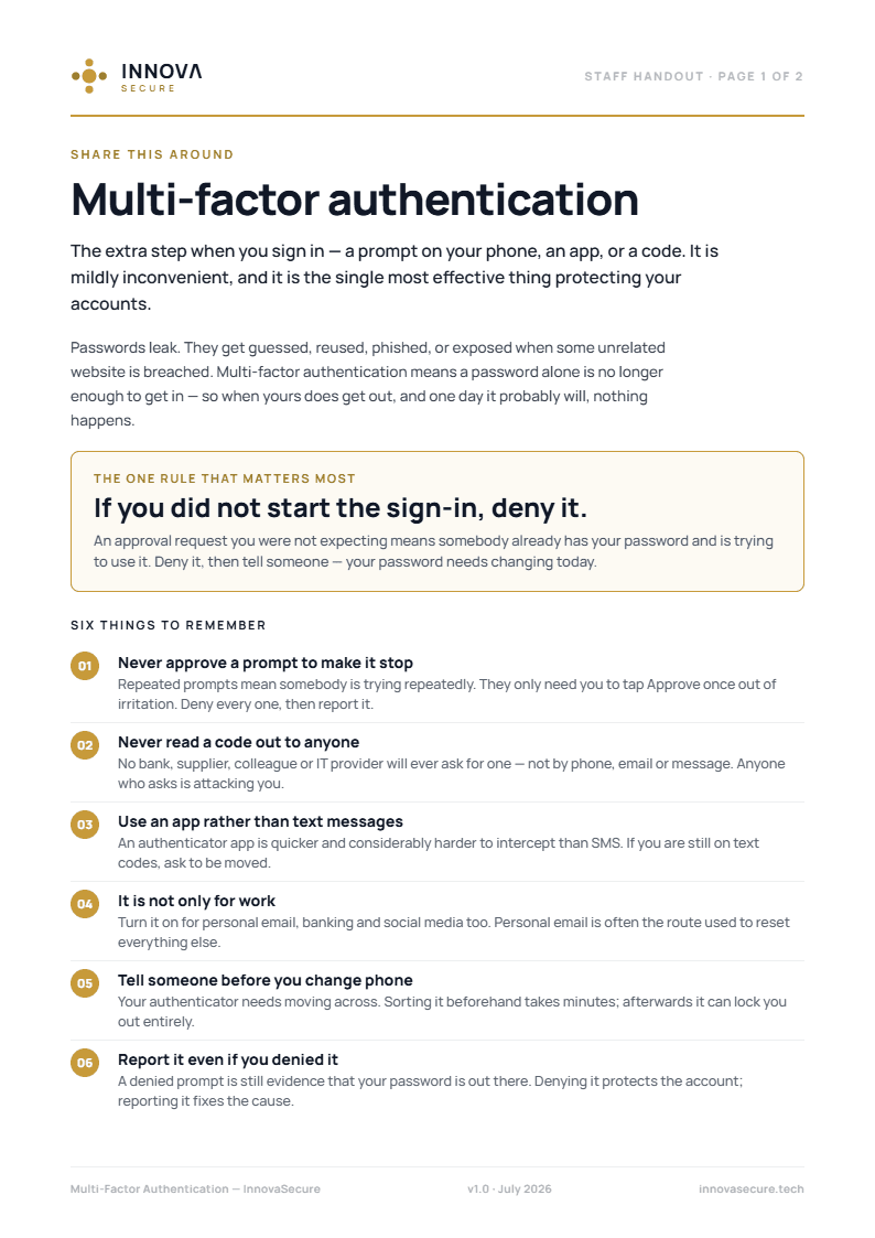 Multi-Factor Authentication — cover